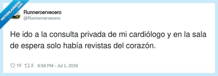 cardiólogo,revistas,corazón,salaEspera,anécdota